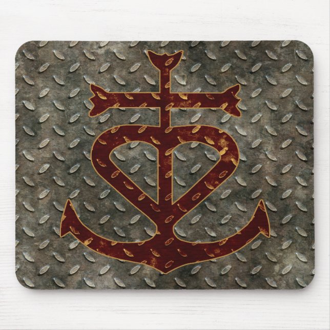 Alfombrilla De Ratón Grunge metalizado Mousepad de la caridad de la (Frente)