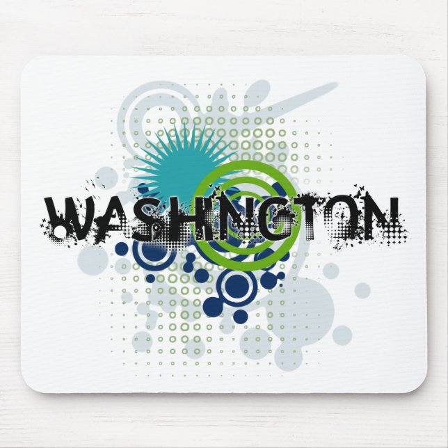 Alfombrilla De Ratón Grunge moderno Washington de semitono Mousepad (Frente)