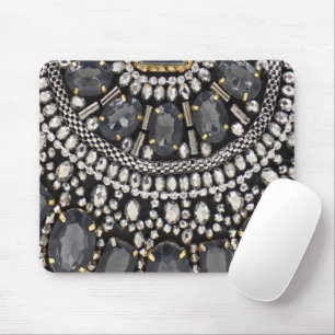 Alfombrilla De Ratón grunge steampunk art deco negro plateado bohemio