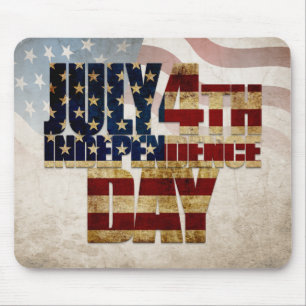 Alfombrilla De Ratón Grunge USA 4 de julio Gráfico de Independencia
