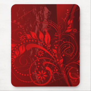Alfombrilla De Ratón grungo rojo
