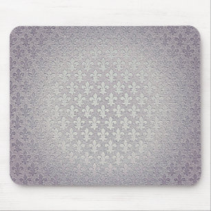 Alfombrilla De Ratón Grunur de lis gris plateado simple