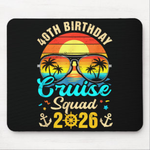 Alfombrilla De Ratón grupo de crucero por cumpleaños 40 2026 fiesta a j