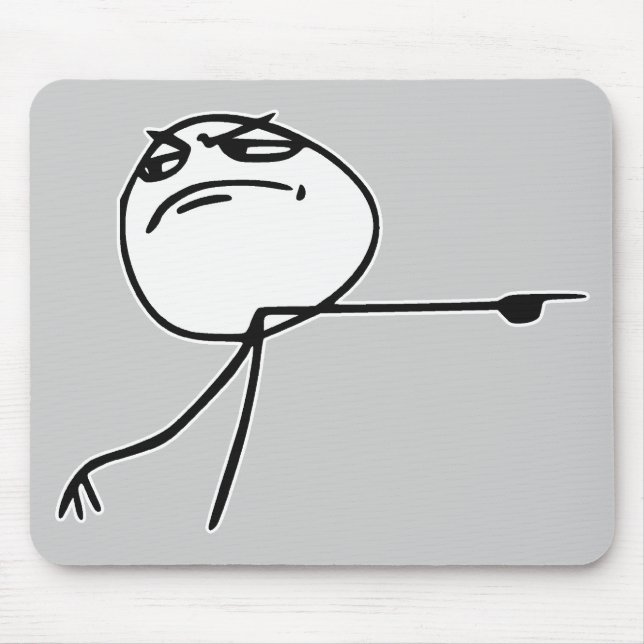 Alfombrilla De Ratón GTFO salen de la cara Meme cómico de la rabia del (Frente)