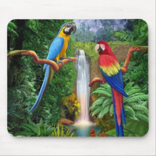 Alfombrilla De Ratón Guacamayos Loros Tropicales