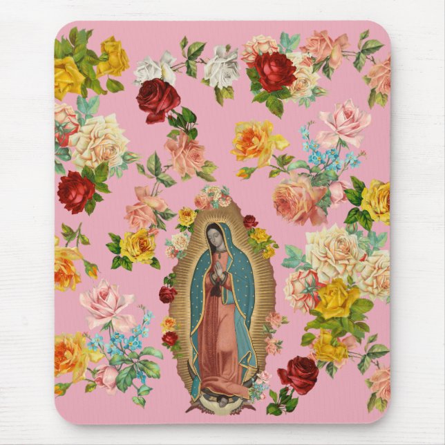 Alfombrilla De Ratón Guadalupe subió Mousepad (Frente)
