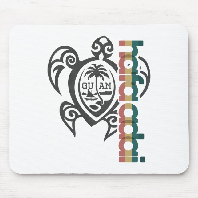Alfombrilla De Ratón Guam Turtle Hafa Adai Guam Fishing Shirt Chamorro  (Frente)