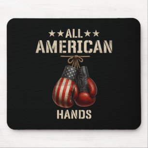 Alfombrilla De Ratón Guante de boxeo de manos totalmente americanas con
