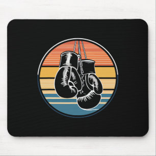 Alfombrilla De Ratón Guantes colgantes de boxeo retro kickboxing boxeo 