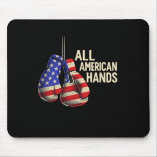 Alfombrilla De Ratón Guantes de Boxeo All American Hands – Patriótico E