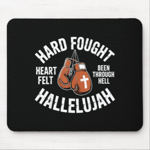 Alfombrilla De Ratón Guantes de boxeo Hallelujah de lucha dura Caja cri
