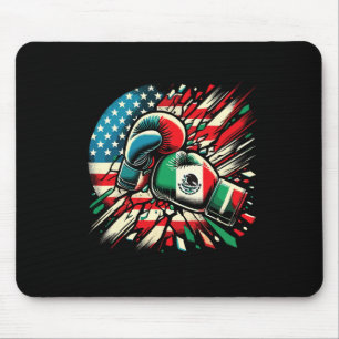Alfombrilla De Ratón Guantes de boxeo mexicanos: Bandera Americana Fusi