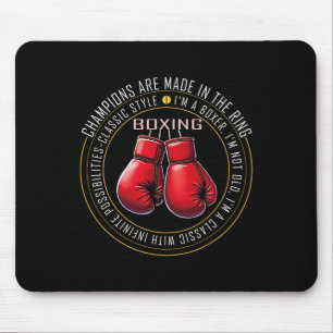 Alfombrilla De Ratón Guantes De Boxeo Retro Regalos De Amor Para Boxead
