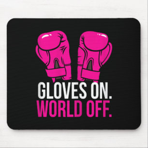 Alfombrilla De Ratón Guantes de entrenamiento de kickboxer para chicas 