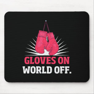 Alfombrilla De Ratón Guantes divertidos de kickboxing en el mundo de lo