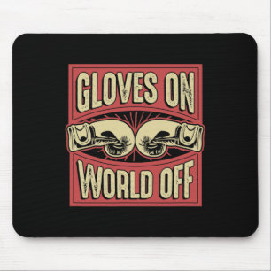 Alfombrilla De Ratón Guantes En Mundo Fuera Divertido Kickboxing Boxeo