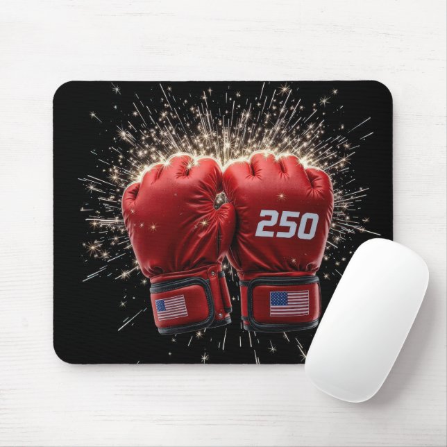 Alfombrilla De Ratón Guantes rojos de la UFC contra los EE.UU. (Con ratón)