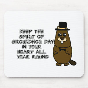 Alfombrilla De Ratón Guarda el Día del Espíritu de la Groundhog en tu c