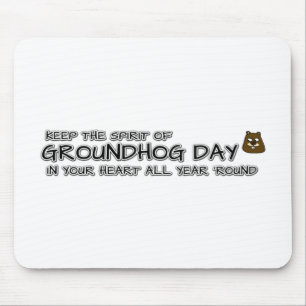 Alfombrilla De Ratón Guarda el Día del Espíritu de la Groundhog en tu c