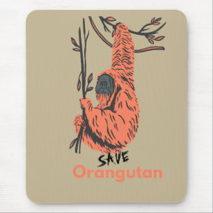 Alfombrilla De Ratón Guardar orangután