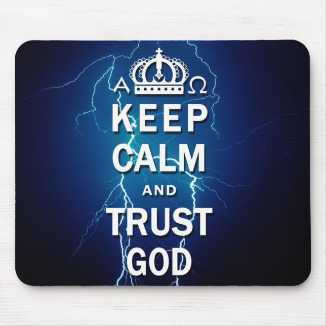 Alfombrilla De Ratón Guarde a dios Mousepad de la calma y de la (Frente)