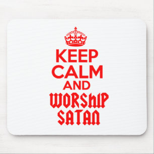 Alfombrilla De Ratón Guarde la adoración tranquila Satan