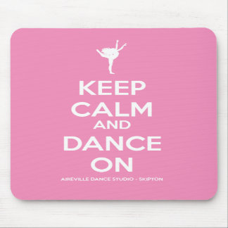 Alfombrilla De Ratón Guarde la calma y baile en Mousemat rosado