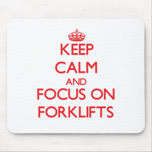 Alfombrilla De Ratón Guarde la calma y el foco en las carretillas