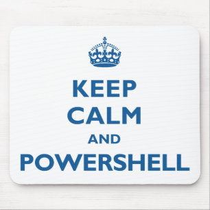 Alfombrilla De Ratón Guarde la calma y PowerShell Mousepad