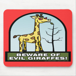 Alfombrilla De Ratón Guárdese de las jirafas malvadas Mousepad