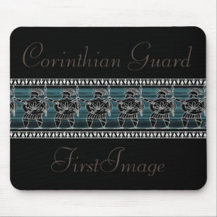 Alfombrilla De Ratón Guardia de la figura negra griega