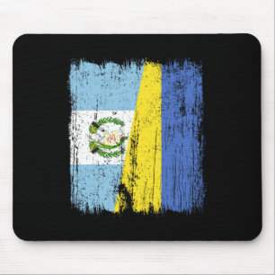 Alfombrilla De Ratón Guatemala Ucrania Media Bandera Guatemalteco Ucran