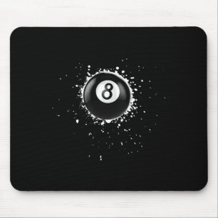 Alfombrilla De Ratón Guay 8-ball Ocho Pool Billiards Paint Splatter Ei