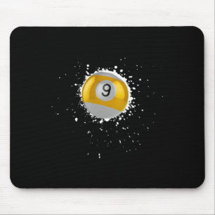 Alfombrilla De Ratón Guay 9 bolas Nueve billones Billiards Paint Splatt