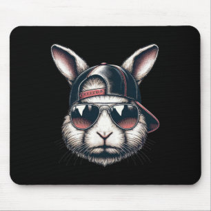 Alfombrilla De Ratón Guay Bunny Face con Sungles Happy Easter Boys Men