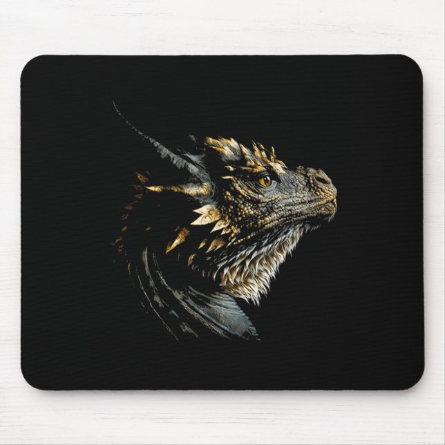 Alfombrilla De Ratón Guay Dragon Head Mythtic Dragon Face Brething Fi (Frente)