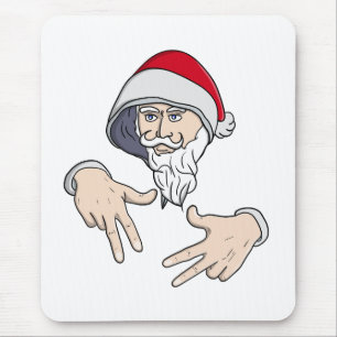 Alfombrilla De Ratón Guay Gangsta Hip Hop Hand Rap Santa Claus
