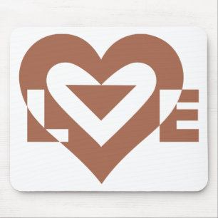 Alfombrilla De Ratón Guay Love Graphic, Mocha Brown