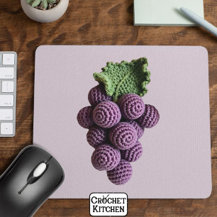 Alfombrilla De Ratón Guay Minimalista Purple Grandma Moda Crochet Grape