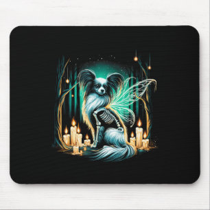 Alfombrilla De Ratón Guay Papillon Dog Skeleton Halloween Dog Mom Dad C