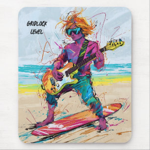 Alfombrilla De Ratón Guay Resumen guitarrista de tablero de anime edita