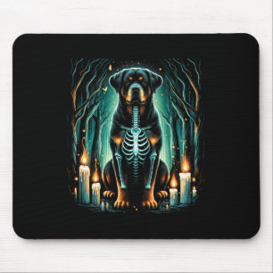 Alfombrilla De Ratón Guay Rottweiler Dog Skeleton Halloween Dog Mom Dad