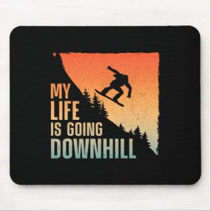 Alfombrilla De Ratón Guay Snowboard Art Para Hombres Nieve En Snowboard