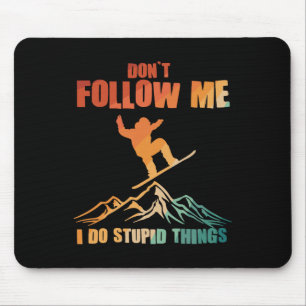 Alfombrilla De Ratón Guay Snowboard Art Para Hombres Nieve En Snowboard