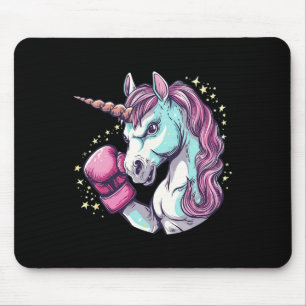 Alfombrilla De Ratón Guay Unicorn Enfrenta Un Traje Con Guantes De Boxe