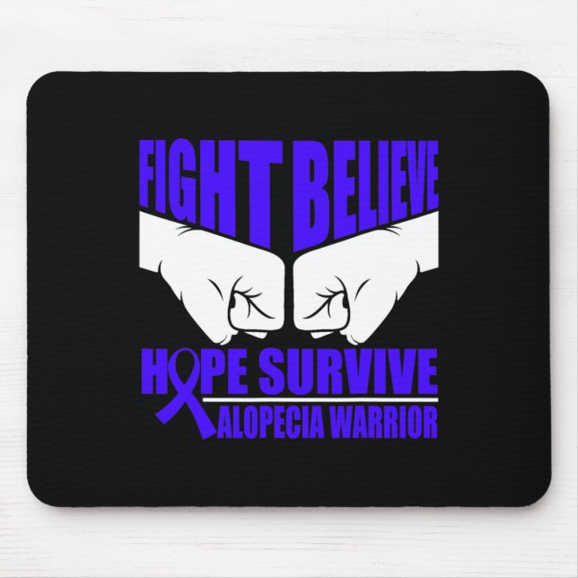 ALFOMBRILLA DE RATÓN GUERRA DE ESPERANZA DE LUCHA SOBREVIVIR A ALOPECIA (Frente)