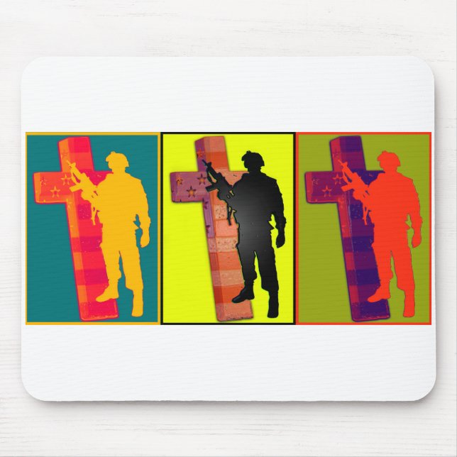 Alfombrilla De Ratón Guerrero #2 cruzado (Frente)