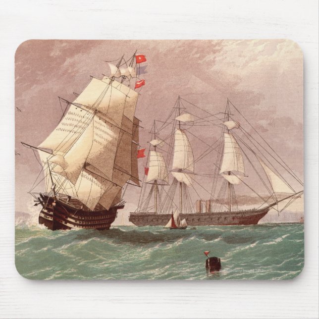 Alfombrilla De Ratón Guerrero británico HMS Warrior (Frente)