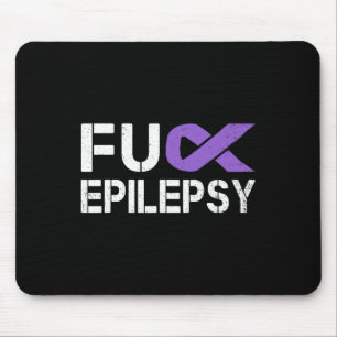 Alfombrilla De Ratón Guerrero de Cinta Púrpura Mes de Conciencia Epilep