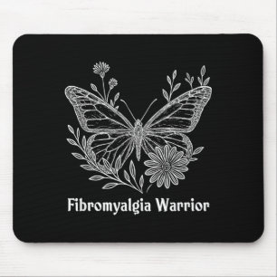 Alfombrilla De Ratón Guerrero de Fibromialgia Conciencia Mariposa Invis